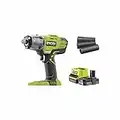 Ryobi Llave de Impacto de 18V con 3 Velocidades, Potencia Máxima de 400Nm + Batería Lithium+ One+ de 2Ah. + Llaves (17mm, 19mm, 21mm)+ Bolsa de Transporte