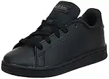 adidas Advantage K, Scarpe da Tennis, Core Black/Core Black/Grey Six, 37 1/3 EU