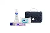 Mustela Vanity Set - Borsa Cambio Neonato Blu - Utilizzabile Come Comoda Borsa Ospedale Parto O Borsa Per Passeggino. All'interno 3 Prodotti Mustela Per La Cura Del Bambino.