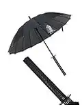 Kurop Samurai Swords Handle Umbrella Ninja Katana Japanese Long Umbrella with 16 Ribs