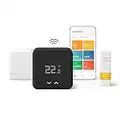 tado° Kit Base – Termostato Smart Wireless V3+ – Black - Termostato wifi digitale per caldaia + Sensore di temperatura – Cronotermostato – Gestione via app –Funzioni Smart Home Alexa e Siri