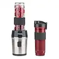 H.Koenig Mini Frullatore portatile SMOO9,Compatto 570ml,Senza BPA,4 Lame Inox,300W,2 Bottiglie Portatili,2 Coperchi da Viaggio,Mixer per Smoothie