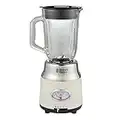 Russell Hobbs 25192 Retro 1.5 L Glass Jug Blender, Dishwasher Safe Jug, Anti-Slip Feet, Retro Dial Display, 3 Speed Settings, Glossy Finish, Vintage Design, Max. RPM 20,000, 800 W, Cream, Black