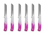 Solingen Küchenmesser Set, Solingen Messer Set, Allzweckmesser, Obstmesser, Gemüsemesser, Schälmesser, sehr scharf, Allesschneider Edelstahl, Farbe:Pink-Weiß, Stück:3 Stück