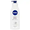 NIVEA Body Repair and Care (400 ml), lotion réparatrice pour le corps avec formule fortifiante, crème hydratante avec sérum Nivea Deep Moisture Sérum, lotion pour le corps pour peaux sèches, lot de 1