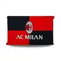 AC Milan Cuscino A Libro da Stadio A Scacchi, Unisex Adulto, Rosso, Nero, Taglia Unica