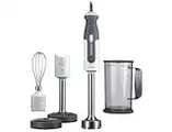 Kenwood HDP401WH Mixer ad Immersione, Dotato di Frusta a Filo in Acciaio, Schiacciaverdure in Metallo, Bicchiere Graduato con Manico e Coperchio da 0,75L, 800watt, Plastica, Bianco