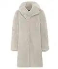 Invicta Women's Winter Long Faux Fur Coat Size M, White, Medium