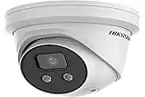 Hikvision - Torreta de cámara IP PoE para Exteriores 4MP 2.8mm ColorVu AcuSense White Led Deep Learning - DS-2CD2347G2-L(2.8mm)