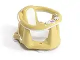 OKBABY Flipper Evolution Seggiolino da Bagno Anello con Seduta in Gomma Antiscivolo per il Bagnetto del Neonato, 6-15 Mesi (13 kg), Giallo