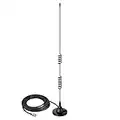 Bingfu Antena Radio Antena Escáner Radio Policía Antena Walkie Talki Radioaficionado Base Magnética BNC Macho Compatible con Uniden Bearcat Whistler Radio Shack Escáner Radio Policí