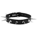 MILAKOO Gothic Choker Damen Nieten Choker Herren Spikes Choker Punk Lederhalskette verstellbar