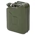 Bonnlo 20L Fuel Oil Storage Can Metal Petrol Diesel Tank with Spout (Green)