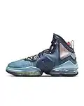 Nike Men's Lebron 19 Basketball Shoes, Blackened Blue/Worn Blue/Atomi, 10