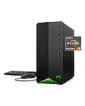 HP Pavilion Gaming Desktop, AMD Radeon RX 5500, AMD Ryzen 3 5300G Processor, 8 GB RAM, 512 GB SSD, Windows 11 Home, 9 USB Ports, Keyboard and Mouse Combo, Pre-Built PC Tower (TG01-2022, 2022)