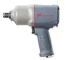 Ingersoll Rand 2145QiMAX 3/4” Drive Air Impact Wrench – Quiet Technology, 1,350 ft-lbs Powerful Reverse Torque Output, 7 Vane Motor, Steel Hammer Case, Gray