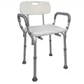 Mobiclinic, Silla de Ducha con Respaldo, De baño, para Adultos, Puerto, Marca española, Ortopédica, Antideslizante, Altura Regulable, Ayuda para baño para Ancianos y discapacitados, WC, Ergonómica