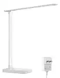 Lepro LED Desk Lamp, Metal Desk Light 9W 550lm, Dimmable Home Office Desktop Task Lamp Touch Control, 3 Color Modes, School Supplies College Dorm Room Essentials, Reading, Crafting, Sewing, White