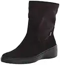 ECCO womens Soft 7 Wedge Gore-tex Mid Calf Boot, Black/Black Nubuck, 7-7.5 US