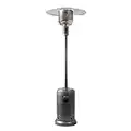 Amazon Basics 46,000 BTU Outdoor Propane Patio Heater with Wheels, Commercial & Residential, Slate Gray, 32.1 x 32.1 x 91.3 inches (LxWxH)