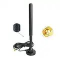 Vecys 4G LTE Antenna SMA Male Adapter 15DBi GSM/3G/4G Omni-directional Outdoor Indoor 4G Antenna 3M RG174 Cable Magnetic Base