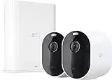 Arlo Pro 3 Security Camera Outdoor, 2K HDR, Wireless CCTV, 6-Month Battery, Colour Night Vision, 2-Way Audio, Alarm, 2 Camera Kit, With 90-day free trial of Arlo Secure Plan, White