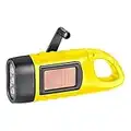 superpow Handkurbel Wiederaufladbare Taschenlampe Kurbel Notfall Solar Lampe LED Taschenlampe Dynamo Taschenlampe Tragbar Camping Lampen Notlicht im Freien mit Karabinerhaken zum Aufhänge