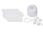 Bkrdty Aveugle Verticale Plastique Kit de Stores verticaux 10 pièces Poids des Lattes 20 pièces Stores Verticaux avec 20 mètre Chaînette de Laison pour Rideau à Lamelle Verticale 3.5 Pouces/ 89 mm