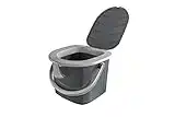 BRANQ Toilettes 15,5 litres de Camping Toilettes Seau WC extérieur Voyage (Noir)