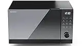 SHARP YC-GC52FEB Microondas Convección, 25 Litros, control Semi-Digital, microondas: 900W, grill: 1200W, Convección: 2050W, 11 niveles de potencia, flatbed, Bloqueo infantil, Función ECO, Negro.