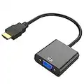 Ociodual Cavo Adattatore da HDTV Maschio a VGA Femmina Placcata Oro Nero per PC Laptop Monitor Cable Convertitore Segnale