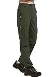 Toomett Hiking Pants Women Convertible Outdoor Lightweight Quick Drying Travel Cross Durable Stretch Pants#4409,Army Green,US XS 30