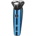 Rasoirs Electriques pour Homme, Rasoir Electrique Sec et Humide avec Tondeuse à Barbe, Rechargeable, Etanche, écran LCD, Rasoirs à Têtes Rotatives Electriques pour Hommes