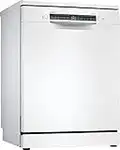 Bosch Series 6 SMS6ZCW00G Dishwasher with 14 place settings, 9.5 litres water consumption, PerfectDry, Rackmatic, Wifi enabled via Home Connect App, Freestanding, White