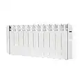 Haverland RC11BL - Radiateur électrique à inertie fluide caloporteur programmable 1250W, idéal pour espaces réduits, indicateur de consommation, utilisation 1-6h/jour, +/- 13-19 m², Blanc