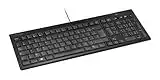 Kensington, usb 2.0, clavier filaire Ultra Plat, Advance Fit, AZERTY, Noir, K72357FR