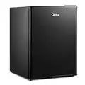 Midea WHS-87LB1 Compact Reversible Single Door Refrigerator and Freezer, 2.4 Cubic Feet, Black