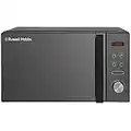 Russell Hobbs RHM2076B 20 Litre 800 W Black Digital Solo Microwave with 5 Power Levels, Automatic Defrost, 8 Auto Cook Menus, Clock & Timer, Easy Clean