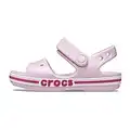 Crocs Unisex-Child Bayaband Sandals, Ballerina Pink/Candy Pink, 13 Little Kid