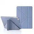 MuyDoux Funda para iPad Mini 5 4 3 2, iPad Mini 7,9 Pulgadas Carcasa Origami, 5 en 1 Múltiples Ángulos de Visión, Tapa Sedosa con Contraportada Suave de TPU, Auto Sueño/Estela, Gris Azulado