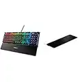 SteelSeries Apex Pro Tastiera Meccanica Da Gaming, Switch Meccanici Con Attivazione Regolabile & Qck Prism Cloth Xl Mouse Pad Da Gioco, Illuminazione Rgb A 2 Zone, Illuminazione In Tempo Reale