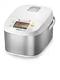 Panasonic 10-Cup (Uncooked) Microcomputer Controlled Rice Cooker & Multi-Cooker, Stainless Steel/White