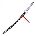 Sword Valley Handgefertigtes Katana Anime Schwert, Death Surgeon Trafalgar Law Cosplay Schwert, Kikoku Schwert, Lila