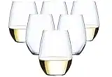 24 piece Stemless Unbreakable Crystal Clear Plastic Wine Glasses Set of 24 (10 Ounces)