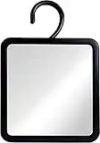 Espejo para Ducha - Espejo Antivaho con Gancho para Colgar - Hangable Anti-Fog Shower Mirror - 20 x 18cm (Vidrio)