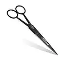 6.5" Hairdressing Scissors - Black Anti-Rust Hair Cutting Scissor - Tempered Ice Stainless Steel Barber Scissors - Beard Grooming Hair Scissors for Salons – Ergonomic Styling Tool for Men/Women