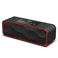 Portable Wireless Bluetooth Stereo Speaker with Powerful Sound 10W Acoustic Drivers Built-in Mic FM Radio Micro SD Card USB AUX-in Slot for Smartphone, PC, MP3 and More