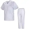 Misemiya - Uniformes Unisexe- Uniforme Médical avec Haut et Pantalon 817-8312-BLANCO - Medium, Blanc