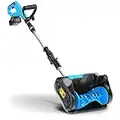 AlphaWorks Snow Thrower Power Shovel 4Ah DC 20V Upgraded Design, Cordless Rechargeable Handheld, Lightweight 10" in. Width 5" in. Depth, 25' ft Throwing Distance, 300 lbs per Min