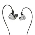 Yinyoo KBEAR Rosefinch IEM, Écouteurs Filaires Intra-Auriculaires avec Pilote Dynamique 1DD et Câble Détachable à 2 Broches, Son Clair, pour Musician, Scène, Église (Noir, Pas de Micro)